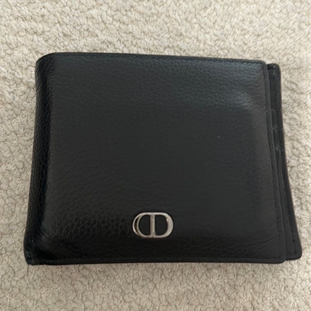 Men’s Dior Black Leather Bifold Wallet New In Box